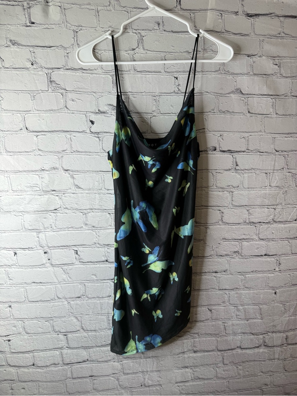 Motel rocks Floral Slip Cami dress butterfly Print asymmetrical hemline